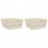 Messa de jardim 2 pcs 60x60x30 cm madeira de abeto impregnada 1