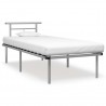 Estrutura de cama 90x200 cm metal cinzento 1