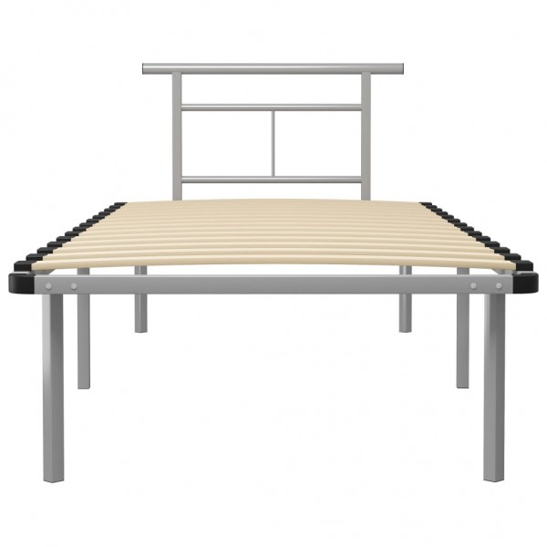 Estructura de cama de metal gris 90x200 cm M 3