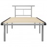 Estrutura de cama 90x200 cm metal cinzento 3