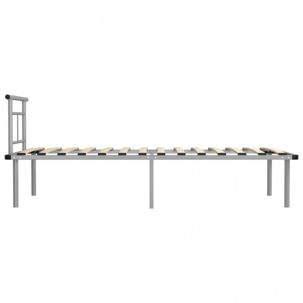 Estructura de cama de metal gris 90x200 cm M 4