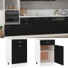 Armario inferior cajón cocina contrachapada negro 50x46x81.5 cm 3