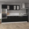 Armario inferior cajón cocina contrachapada negro 50x46x81.5 cm 4