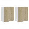 Armarios colgantes 2 uds contrachapada roble Sonoma 50x31x60 cm 2