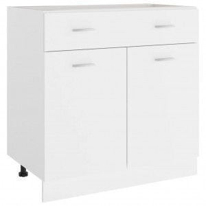 Armario inferior de cocina madera blanco 80x46x81.5 cm H