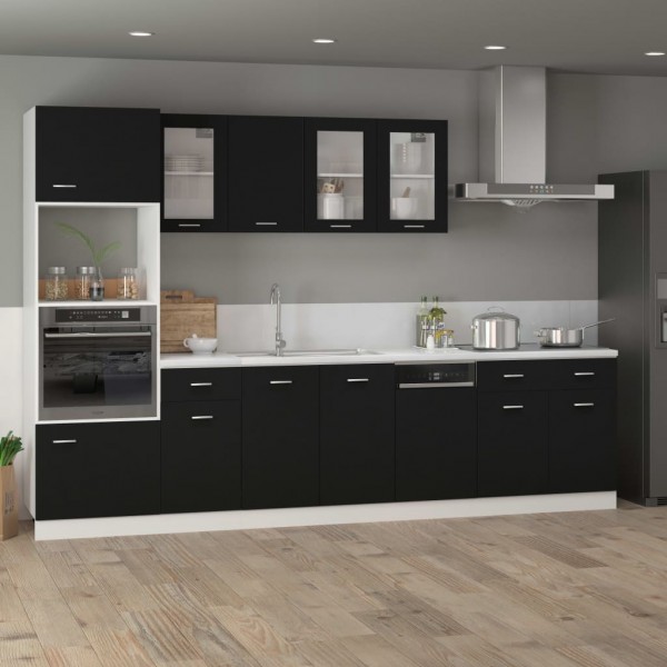 Armario inferior cajón cocina aglomerado negro 80x46x81.5 cm M 4