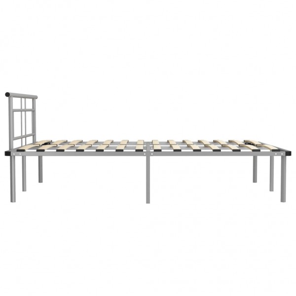 Estructura de cama de metal gris 140x200 cm M 4