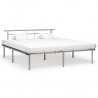 Estrutura de cama metal 200x200 cm cinzento 1
