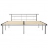 Estrutura de cama metal 200x200 cm cinzento 3