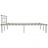 Estrutura de cama metal 200x200 cm cinzento 4