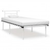 Estructura de cama de metal blanco 90x200 cm 1