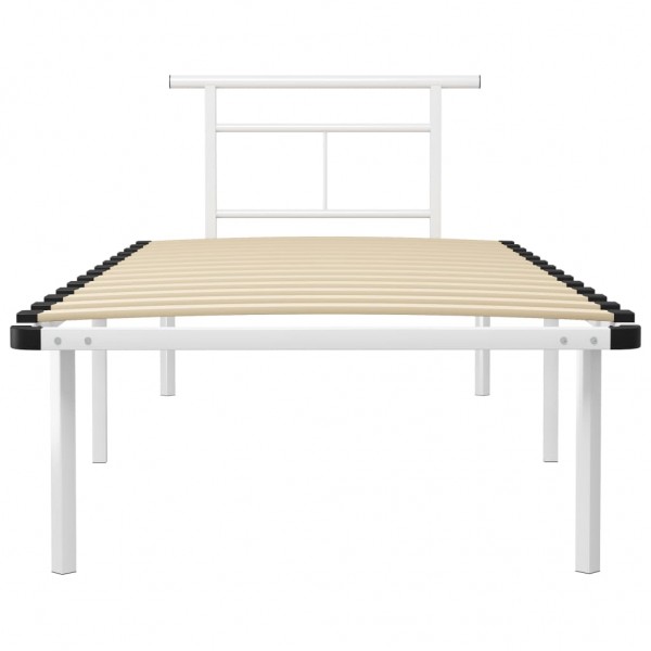 Estrutura de cama metal 90x200 cm branco M 3
