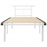 Estructura de cama de metal blanco 90x200 cm 3