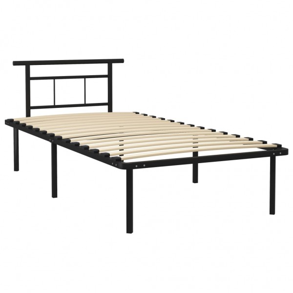 Estructura de cama de metal negro 100x200 cm M 2