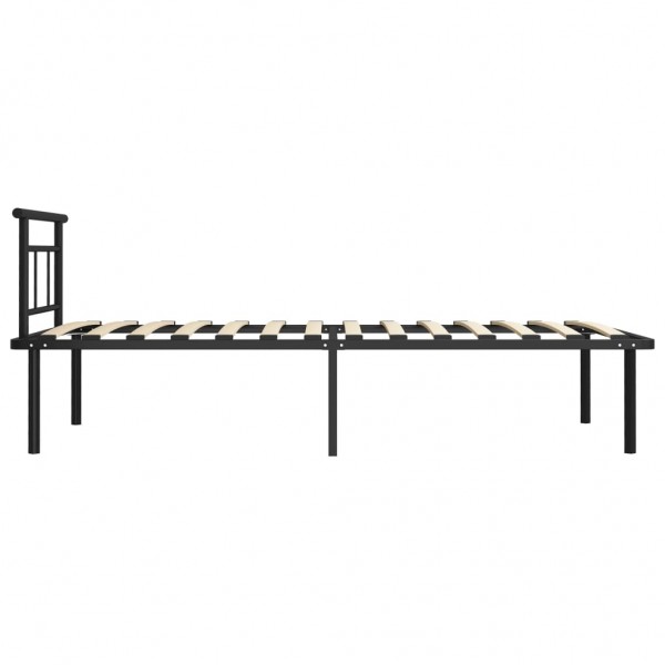 Estructura de cama de metal negro 100x200 cm M 4