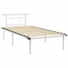Estrutura de cama 100x200 cm metal branco 2