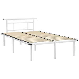 Estructura de cama de metal blanco 120x200 cm H