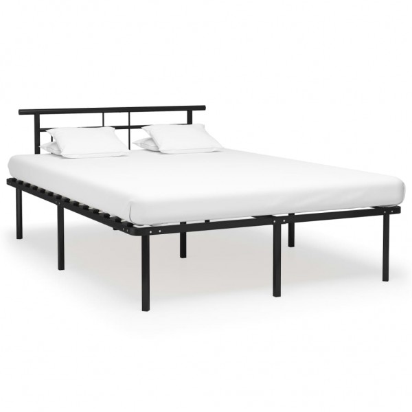 Estructura de cama de metal negra 140x200 cm D