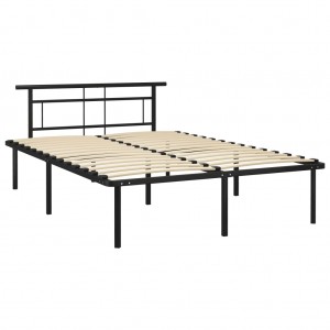 Estrutura de cama 140x200 cm metal preto H