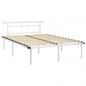 Estrutura de cama em metal 140x200 cm branco H