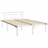 Estructura de cama de metal blanco 140x200 cm 2