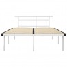 Estrutura de cama em metal 140x200 cm branco 3