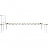 Estructura de cama de metal blanco 140x200 cm 4