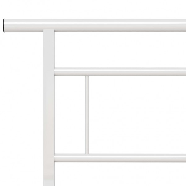Estructura de cama de metal blanco 140x200 cm M 5