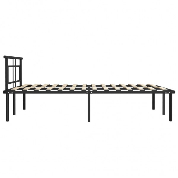 Estrutura de cama metal 160x200 cm preto M 4