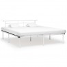 Estructura de cama de metal blanco 180x200 cm 1