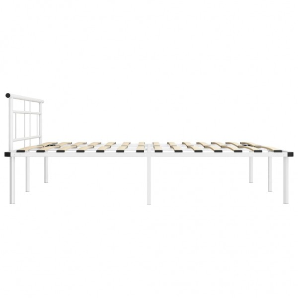 Estructura de cama de metal blanco 200x200 cm M 4