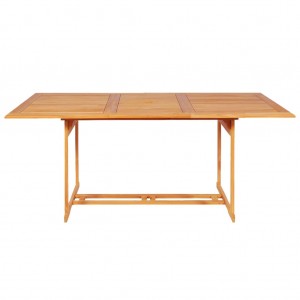 Conjunto de comedor de jardín 7 piezas madera maciza de teca H