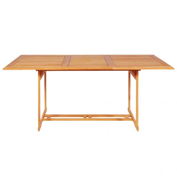 Conjunto de comedor de jardín 7 piezas madera maciza de teca M 2