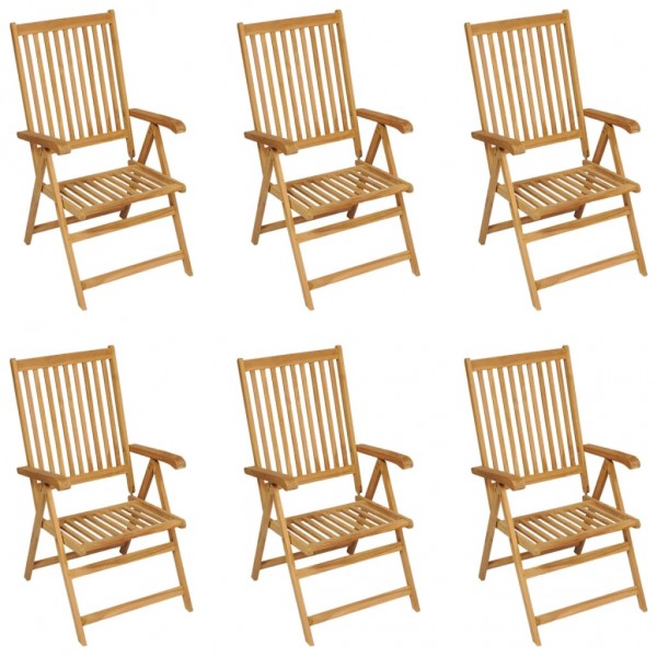 7 pcs conjunto de jantar para jardim madeira de teca maciça M 4