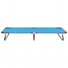 Tumbona plegable de acero azul turquesa 2