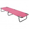 Tumbona plegable de acero rosa 1