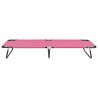 Tumbona plegable de acero rosa 2