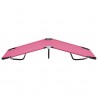 Tumbona plegable de acero rosa 3