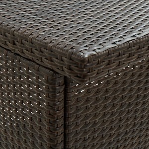 3 pcs conjunto de bar vime PE castanho H