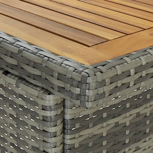 3 pcs conjunto de bar vime PE cinzento M 2