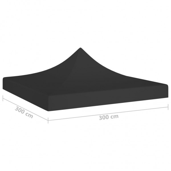 Teto para tenda de festas 3x3 m 270 g/m² preto M 5