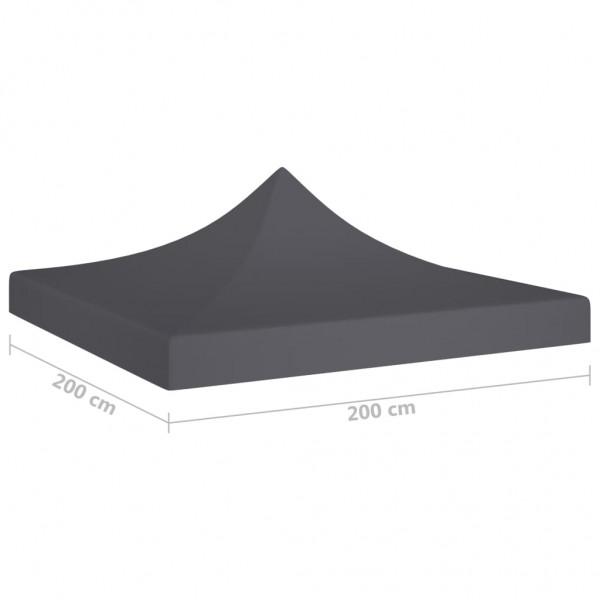Techo de carpa para celebraciones gris antracita 2x2 m 270 g/m² M 5