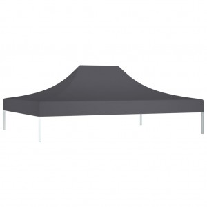 Techo de carpa para celebraciones gris antracita 4.5x3m 270g/m² H