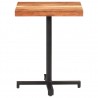 Mesa de jantar quadrada de madeira maciça de mangue 60x60x75 cm 2
