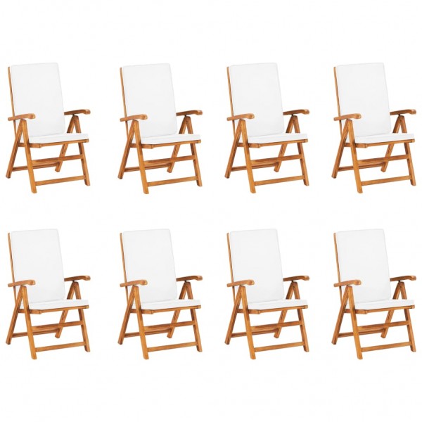 9 pcs conjunto jantar jardim c/ almofadões madeira teca maciça M 5