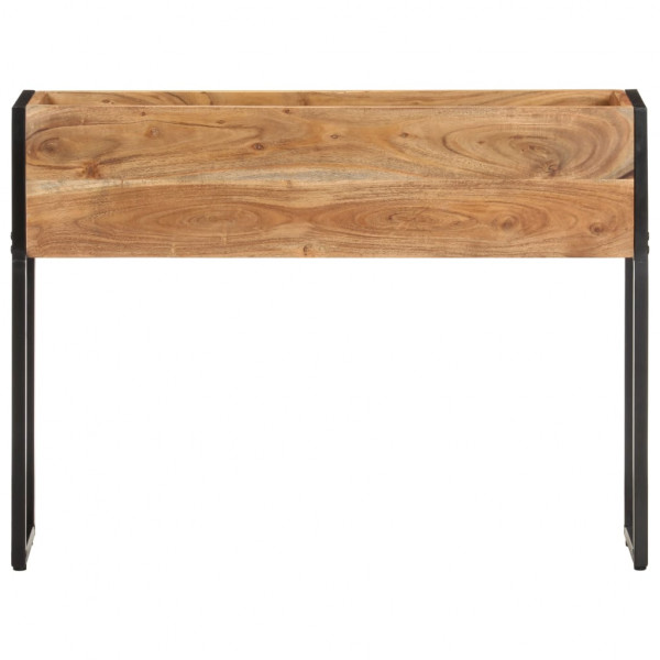 Jardinera de madera maciza de acacia 90x20x68 cm M 3