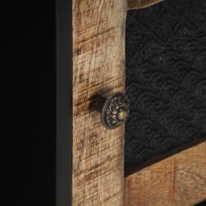 Mesa de centro madera de mango rugosa 90x50x35 cm H