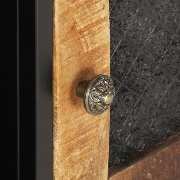 Mueble para TV de madera maciza de mango rugosa 90x30x40 cm M 2
