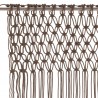Cortina de macramé algodón gris taupé 140x240 cm 3