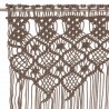 Cortina de macramé algodón gris taupé 140x240 cm 3